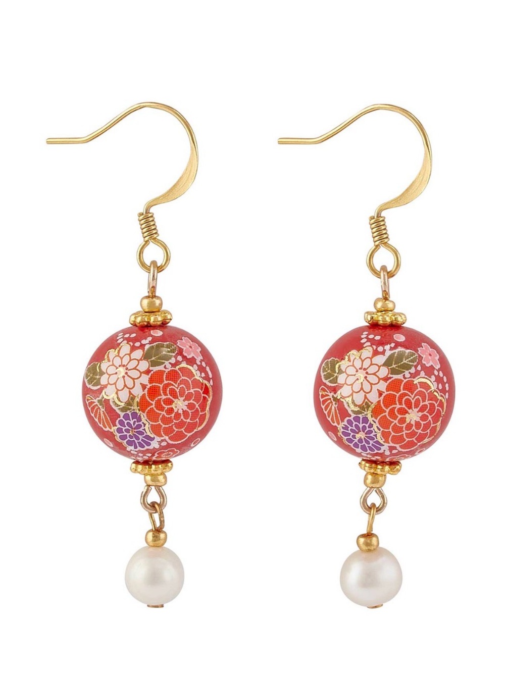 Japanese Tensha Bead Earrings